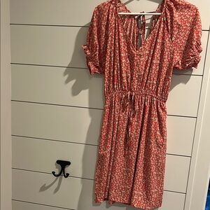 Staccato Pink Puff Sleeve Sundress